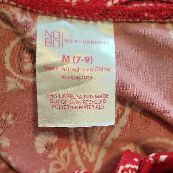 Red Bandana Print Handkerchief Hem Dress | Size M (7–9) | Boho Summer Vibes - Picture 12 of 12